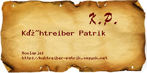 Kühtreiber Patrik névjegykártya