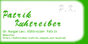 patrik kuhtreiber business card